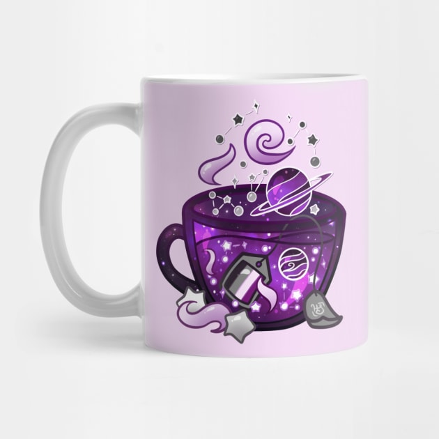 Pride Flag Teacup - Space Ace/Asexual by heysoleilart